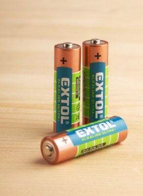 Baterie alkalické, 4ks, 1,5V AAA (LR03) EXTOL ENERGY