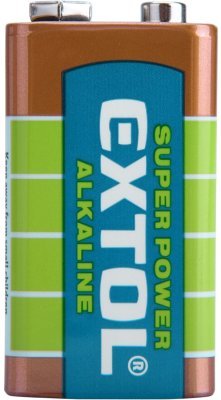 Baterie alkalické, 1ks, 9V (6LR61) EXTOL ENERGY