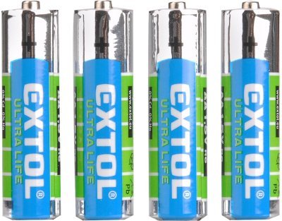Baterie zink-chloridové, 4ks, 1,5V AA (R6) EXTOL ENERGY