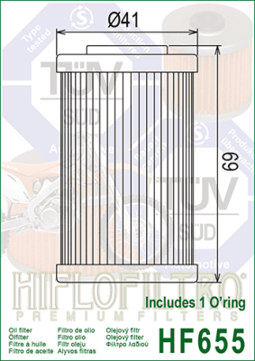 Olejový filtr HIFLOFILTRO HF655