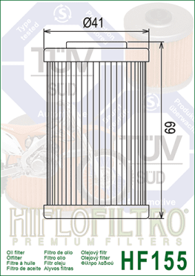 Olejový filtr HIFLOFILTRO HF155