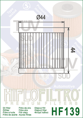 Olejový filtr HIFLOFILTRO HF139