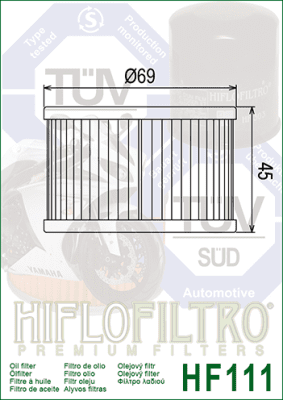 Olejový filtr HIFLOFILTRO HF111