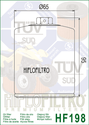 Olejový filtr HIFLOFILTRO HF198