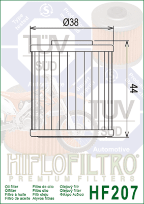 Olejový filtr HIFLOFILTRO HF207