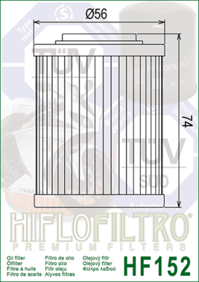 Olejový filtr HIFLOFILTRO HF152