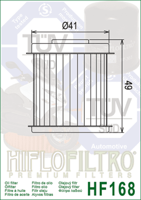 Olejový filtr HIFLOFILTRO HF168