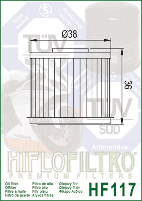 Olejový filtr HIFLOFILTRO HF117