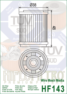 Olejový filtr HIFLOFILTRO HF143