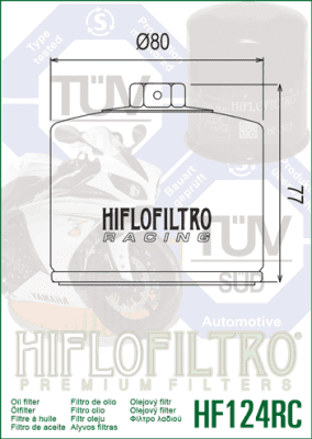 Olejový filtr HIFLOFILTRO HF124RC Racing