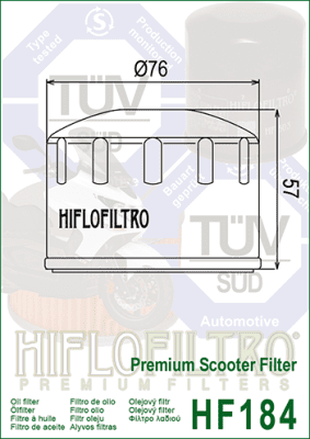 Olejový filtr HIFLOFILTRO HF184