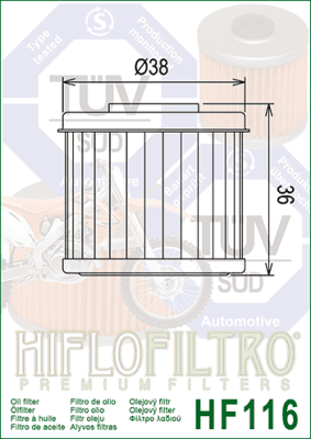 Olejový filtr HIFLOFILTRO HF116