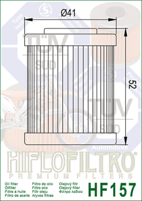 Olejový filtr HIFLOFILTRO HF157