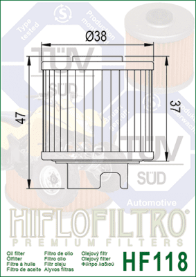 Olejový filtr HIFLOFILTRO HF118