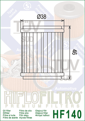 Olejový filtr HIFLOFILTRO HF140