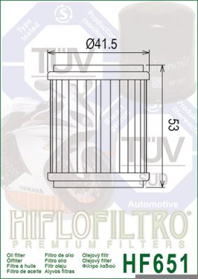 Olejový filtr HIFLOFILTRO HF651