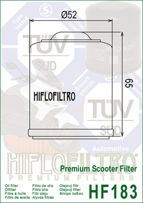 Olejový filtr HIFLOFILTRO HF183