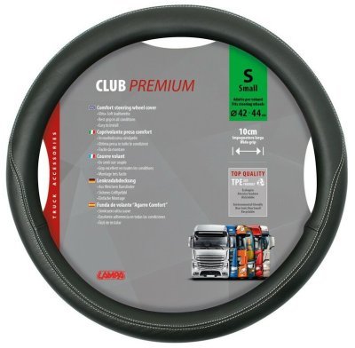 Potah volantu CLUB PREMIUM černý, 42-44cm