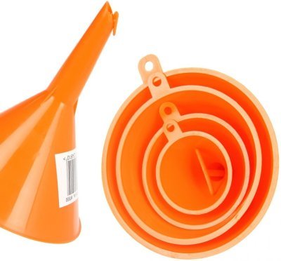 Trychtýř plastový sada 4ks oranžový MAR-POL M78330