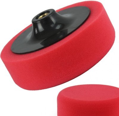 Leštící kotouč molitanový červený 150mm tloušťka 50mm s unašečem závit M14 MAR-POL M07912