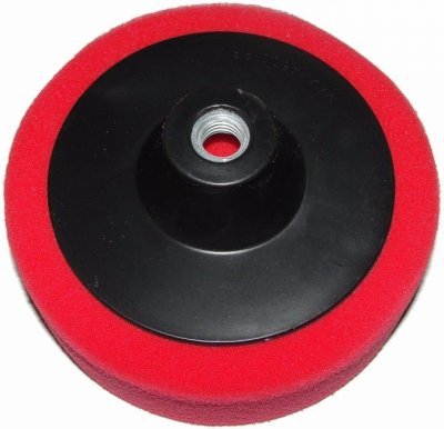 Leštící kotouč molitanový červený 150mm tloušťka 50mm s unašečem závit M14 MAR-POL M07912