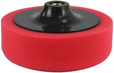 Leštící kotouč molitanový červený 150mm tloušťka 50mm s unašečem závit M14 MAR-POL M07912