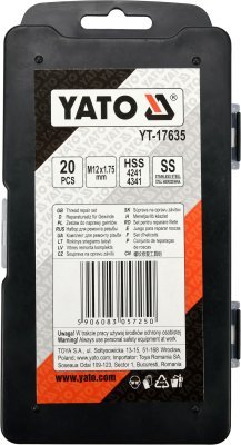 Sada na opravu závitů M12 20 ks Yato YT-17635