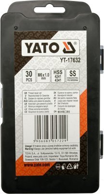Sada na opravu závitů M6 30 ks Yato YT-17632