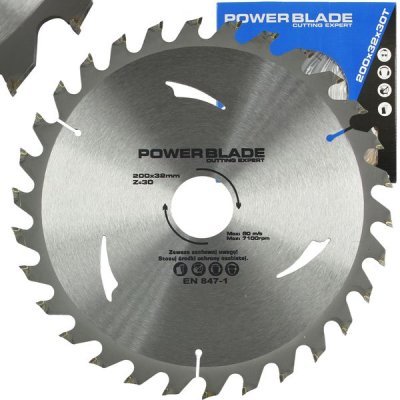 Kotouč pilový s SK plátky (vidiový), 200x30Tx32mm POWER BLADE M09062