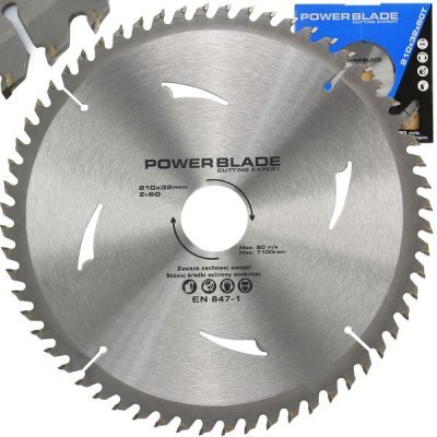 Kotouč pilový s SK plátky (vidiový), 210x60Tx32mm POWER BLADE M09065