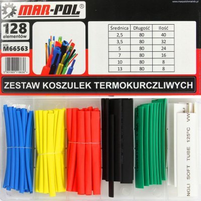 Smršťovací bužírka, sada 128ks MAR-POL M66563