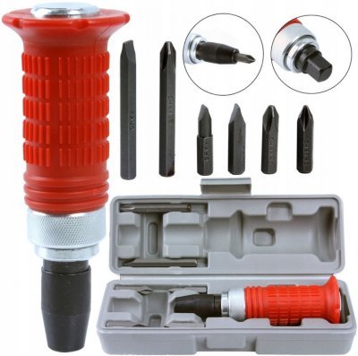 Úderový šroubovák s bity 6ks, 1/2" MAR-POL M61010