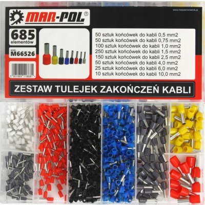 Sada kabelových koncovek 685ks MAR-POL M66526
