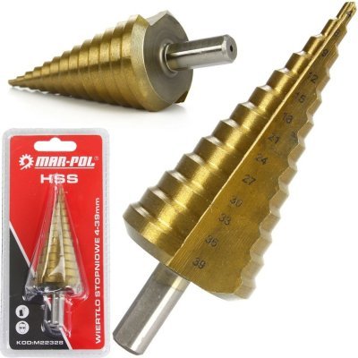 Stupňovitý vrták 4-39mm HSS MAR-POL M22328