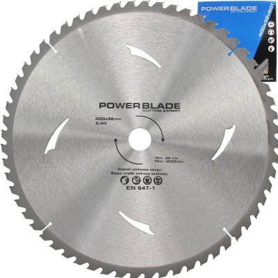 Kotouč pilový s SK plátky (vidiový), 400x60Tx32mm POWER BLADE M09075