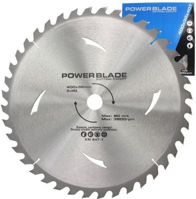 Kotouč pilový s SK plátky (vidiový), 400x40Tx32mm POWER BLADE M09074