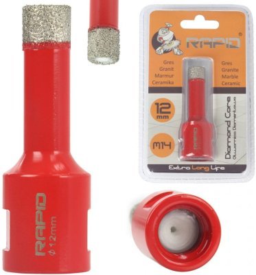 Diamantový korunkový vrták s otvorem ⌀12 mm M14 RAPID M22753