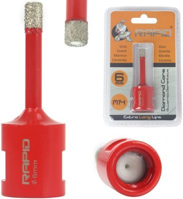 Diamantový korunkový vrták s otvorem ⌀6 mm M14 RAPID M22750