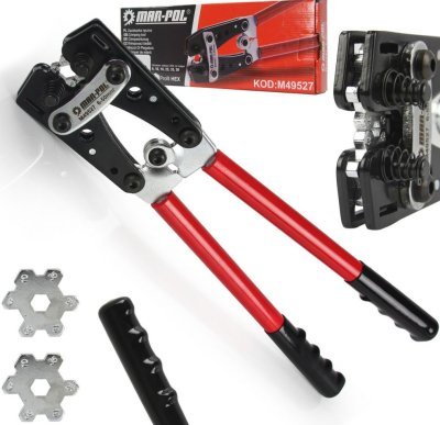 Krimpovací kleště na kabelová pouzdra s matricemi HEX 6 - 50 mm MAR-POL M49527