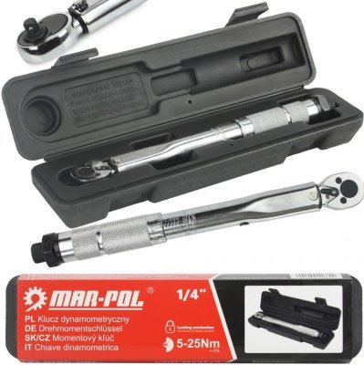Momentový klíč 1/4'', 5-25Nm MAR-POL M53579