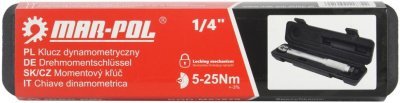 Momentový klíč 1/4'', 5-25Nm MAR-POL M53579