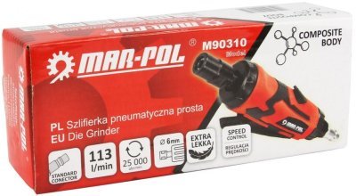 Přímá pneumatická bruska, kompozit 6,3bar MAR-POL M90310