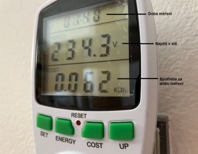 Měřič spotřeby el. energie - wattmetr MAR-POL M90150
