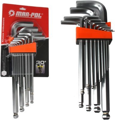 Imbusové klíče 2-19mm 13ks MAR-POL M66429