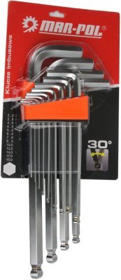Imbusové klíče 2-19mm 13ks MAR-POL M66429