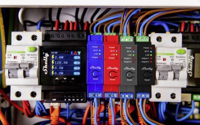 Shelly Pro 1PM - spínací modul s měřením spotřeby 1x16A, Wi-Fi, LAN, Bluetooth, na DIN lištu