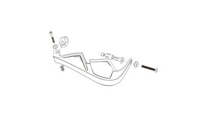 Chrániče páček POLISPORT 8305100031 EVOLUTION INTEGRAL s montážní sadou (O22 mm) zelená 05