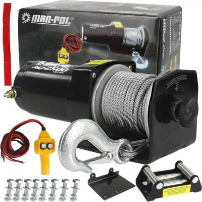 Elektrický lanový naviják 12V, 1133kg/2500lbs, 970W RQ2500 MAR-POL M80761