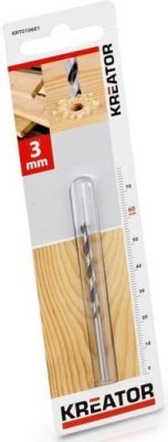 Vrták do dřeva 3x60 mm Kreator KRT010601