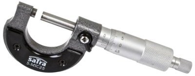 Mikrometr třmenový, rozsah 0 - 25 mm, dělení 0,01 mm - SATRA S-MIC25